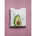 thumbnail image 3 of Happy Smiling Avocado Sweatshirt Women -Image by Shutterstock, Female Medium, 3 of 4