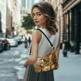 thumbnail image 2 of Kuiaobaty Hummingbird Print Hobo Purse for Women Vintage Lotus Print Leather Shoulder Handbag with Smooth Zipper Large Capacity Underarm Bag for Travel & Shopping, 2 of 7