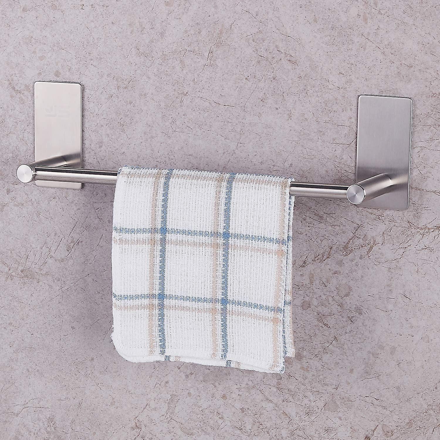 Self Adhesive Towel Bar For Bathroom Or Kitchen Brushed Stainless Steel Towel Bar Adhesive Towel Wall Bathroom Accessories Walmart