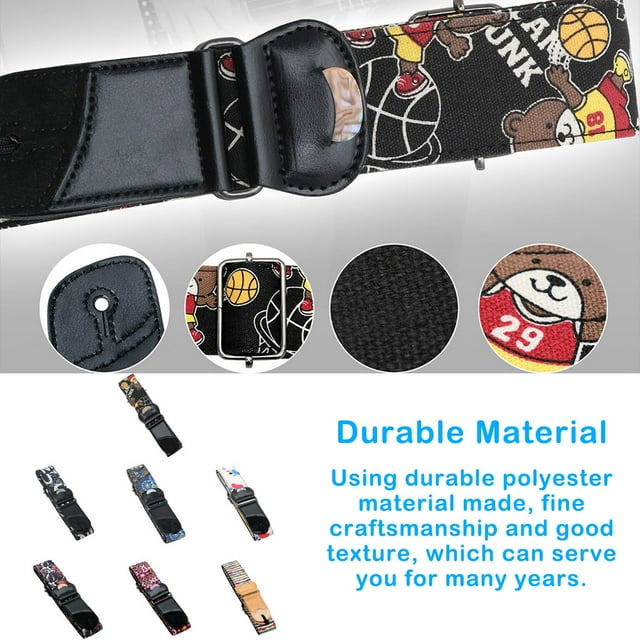 stanreset Acoustic Guitar Strap Personality String Accessories Shoulder Belt Supple Pick Bass Spare Parts Children Beginner Pixel Grid