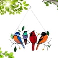 thumbnail image 4 of Adornos de pájaros manchados, colgantes para ventanas, adornos para ventanas con pájaros manchados, decoración para el hogar, colgantes para ventanas de alta capacidad, 4 of 9