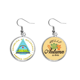 thumbnail image 1 of Emblema nacional de Nicaragua Pendiente del lóbulo de la joyería del pendiente de la hoja del otoño Unbranded M, 1 of 3