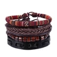 thumbnail image 1 of Pulseras para mujer, regalos para mujer, pulsera vintage de cuero multicapa tejida a mano, joyería, pulsera, joyería, 1 of 4