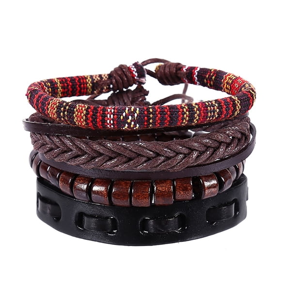 EGNMCR Bracelets for Women Bracelet Vintage Hand-woven Multi-layer Leather Bracelet Jewelry Bracelet jewelry