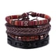 thumbnail image 1 of Pulseras para mujer, regalos para mujer, pulsera vintage de cuero multicapa tejida a mano, joyería, pulsera, joyería, 1 of 4