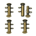 thumbnail image 2 of Slide Tube Clasps 2-Strand with Vertical Loops 16.5 x 4mm, 4 Sets, Antiqued Gold Plated, 2 of 2