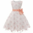 thumbnail image 1 of B91xZ Robe d'Été pour Fille Imprimée Décontractée de Fête, Robe Tournoyante pour Enfants, A 9-10 Ans, 1 of 5