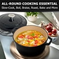 thumbnail image 6 of 6 Quart Enameled Cast Iron Dutch Oven, Heavy-Duty Oven-Safe up to 500°F, All Cooktops Compatible, Black, 6 of 6