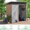 thumbnail image 3 of YODOLLA Abri de Rangement Extérieur en Acier Métallique 5 x 3 Pi avec Toit Coulissant et Porte Verrouillable pour Cour Arrière, Jardin, 3 of 7
