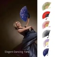 thumbnail image 4 of WJJIAO 6 Pieces Handheld Folding Fans, Oriental Folding Fan for Ladies, Silk Folding Fans with Bamboo Frames for Dancing Wedding Party Props Decoration, 4 of 4