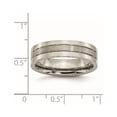 thumbnail image 6 of Chisel Titanium Brushed and Polished 6mm Grooved Band, 6 of 7