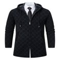 thumbnail image 1 of Cardigan pour Hommes, Cardigan à Fermeture Éclair, Manches Longues, Col Montant, Couleur Contrastée, 1 of 4