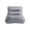 Gray, variant on PVC Flocking Inflatable Lumbar Pillow - Blue Flocked Surface, PVC, Press to Inflate & Deflate Quickly, Design for Lumbar Support, for Travel, Car Nap, Home & Office Use.