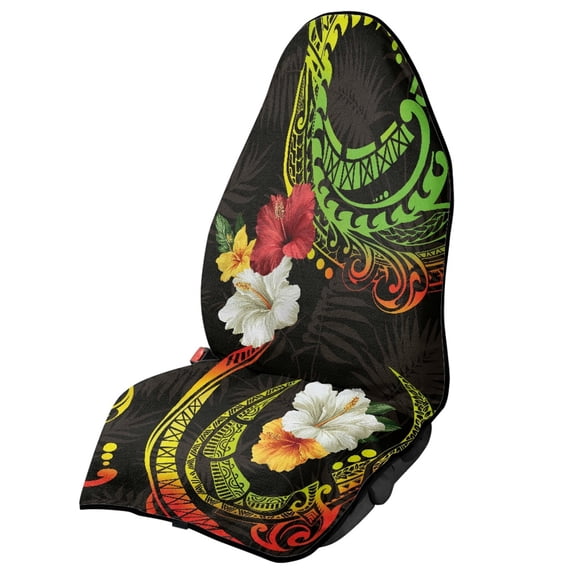 XYZCANDO Hibiscus Floral Car Seat Towel Cover - Waterproof Sweatproof Protector with Moisture-Wicking Microfiber - Universal Fit for Cars, SUVs & Trucks