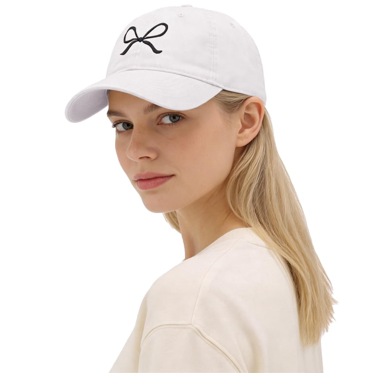 Gsakboxl Sun Hat Unisex Bow Tie Embroidered Baseball Cap  display picture 1