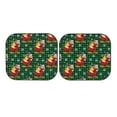 thumbnail image 7 of Bingfone Vintage Santa Skiing Green Plaid Windshield Sun Shade 2-Piece Foldable Car Front Window Sunshade for Most Sedans SUV Truck - Large, 7 of 7