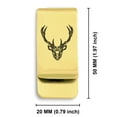 thumbnail image 2 of Stainless Steel Geometric Polygon Deer Animal Classic Slim Money Clip Credit Card Holder, 2 of 2