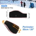 thumbnail image 2 of Uxcell Ear Warmer Headband, Ear Warmer Winter Stretchy Running Sweatband Outdoor Essential for Running Walking Black with Pink, 2 of 7