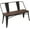 Black, variant on Erinnyees Metal Bench Industrial Mid-Century 2 Person Chair with Wood Seat,Dining Bench with Floor Protector