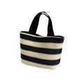 thumbnail image 2 of ZAXARRA Women Woven Tote Bag Color Block Striped Straw Bag with Magnetic Snap, 2 of 9
