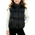 thumbnail image 7 of Aofany Puffer Vest for Toddler Kids Girls Zip up Stand Collar Sleeveless Thermal Warm Jacket Padded Lining Outerwear with Side Pockets 2-15 Years, 7 of 7