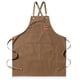 thumbnail image 1 of Cateissary Delantal de cocina correas ajustables a prueba de aceite Chef hornear babero con bolsillos hogar cocina salón belleza limpieza trabajo de Suministros de limpieza para el hogar Marrón Cateissary HA028579-02, 1 of 6