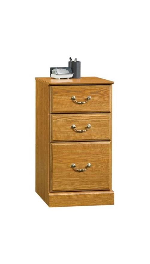 Orchard Hills 3 Drawer Pedestal File Cabinet In Oak Finish Walmart Com Walmart Com
