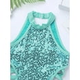 thumbnail image 7 of Aislor Kids Girls Sleeveless Sequins One-piece Gymnastics Leotard Strappy Waist Athletic Dance Jumpsuit, 7 of 7