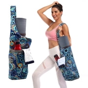 XXXFLOWER Large Yoga Mat Bag yoga mat carrier ,Size Pocket and Zipper Pocket
