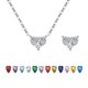 thumbnail image 1 of Heshpaws 925 collar en forma de corazón de plata esterlina, collar colgante de plata esterlina de Zirconia 5a de doble cara, regalo de Navidad para el aniversario de la mujer, con caja de regalo, 1 of 1