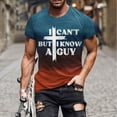 thumbnail image 4 of TSADFHJI Hauts pour Hommes Automne Mode Décontractée Manches Courtes Chandail T-Shirt Imprimé m Marine, 4 of 6