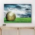 thumbnail image 3 of wall26 Canvas Print Wall Art Golden Soccer Ball Before The Storm Sports Athletes Photography Realism Contemporary Scenic Urban Multicolor Ultra for Living Room, Bedroom, Office - 12"x18", 3 of 5