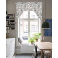 thumbnail image 4 of Spring Flowers Swag Valances for Windows, Small Curtains Drapes, Farmhouse Grey-blue Pastoral Floral Leaf Kitchen Window Curtains Over Sink Window Treatment Valance for Bedroom/Bathroom 56"x36", 4 of 5