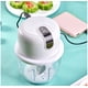 thumbnail image 4 of Mini picadora eléctrica de 250 ml, trituradora de prensa de ajo inalámbrica Mini Angel con carga USB, adecuada para cebollas/frutas/nueces/carne/comida para bebés (ABS) Rojo Verde, 4 of 5