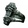 thumbnail image 6 of K-KED Vintage Personalized Men's Handmade Old Coffin Skull Finger Rings Size 7-15-7-Polishing Silver, 6 of 6