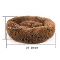 thumbnail image 4 of BODISEINT Faux Fur Dog Bed Cat Bed,Shag Round Anti-Anxiety Pet Calming Bed Doughnut Cuddler for Medium Large Puppy Dog Cat Kennel Cushion Self Warming Bed(XL(31.5x7.9 H), Coffee), 4 of 8