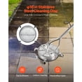 thumbnail image 2 of VEVOR 18" Pressure Washer Surface Cleaner 4 Wheels Dual Handle 4000 Max PSI, 2 of 9