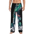 thumbnail image 2 of Goofa Hungry Tyrannosaurus Printed Soft Pajama Pants for Men, Wide Leg Comfy Casual Lounge Yoga Pants-Small, 2 of 9