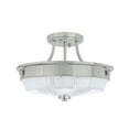 thumbnail image 3 of Aspen Creative 63502-1 Three-Light Semi Flush Mount Ceiling Light Fixture, Transitional Design in Brushed Nickel Finish, Patterned Glass Shade, 13" Diameter, 3 of 7