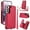 Red, variant on for Samsung Galaxy S23 Crossbody Wallet Phone Case with Card Holder&Zipper, Back Flip Folio PU Leather Kickstand Card Slots Double Magnetic Clasp Shockproof Case for Women Girls,Red