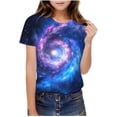 thumbnail image 1 of Hauts d'Été pour Tout-Petits Garçons Filles T-Shirt à Manches Courtes Imprimé Col Rond Mélange Polyester, 1 of 9
