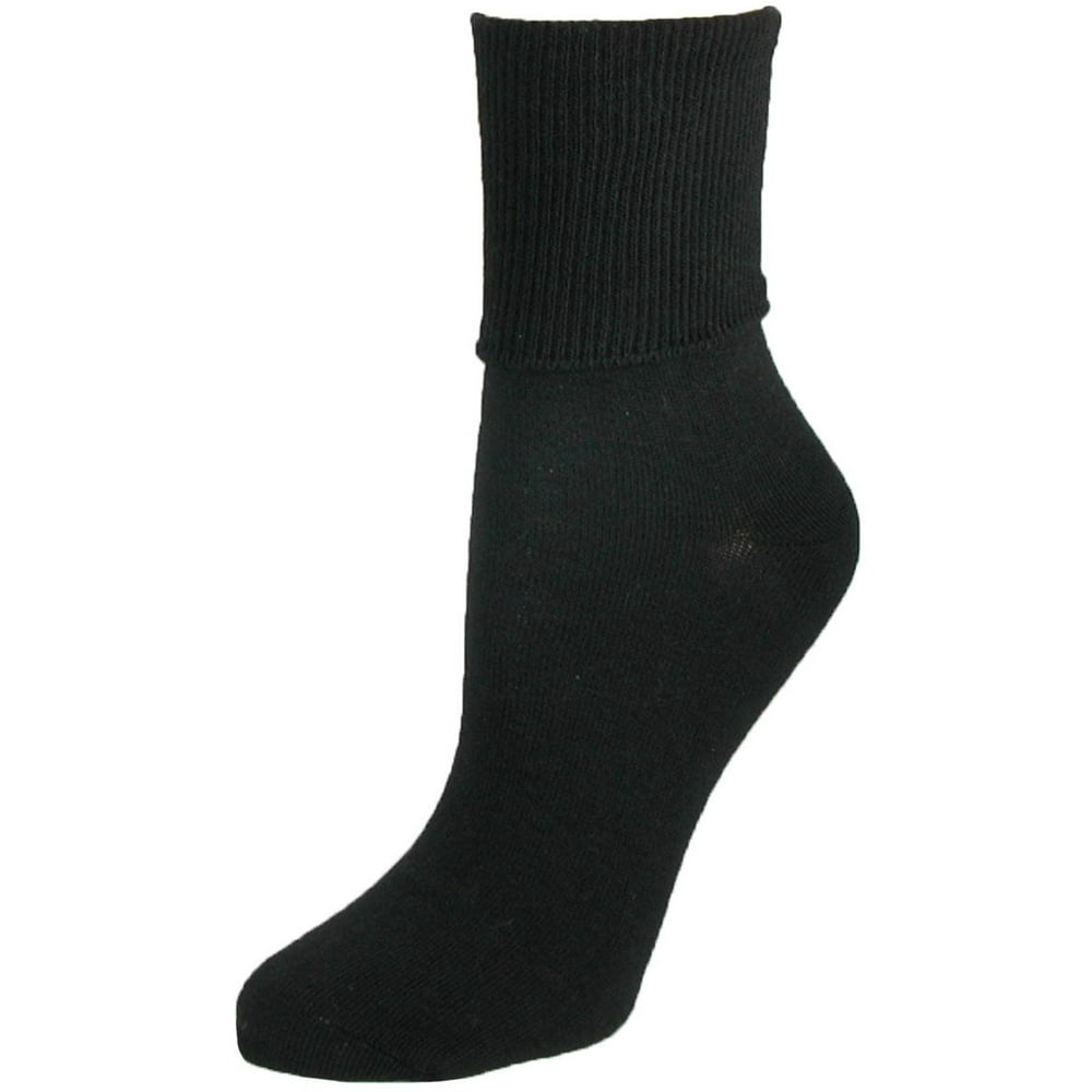 Jefferies Socks Size one size Women's Plus Size Cotton Turn Cuff Sock