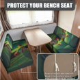thumbnail image 4 of FOR U DESIGNS Frog Leaf Green Print 3 Pcs RV Dinette Cushion Covers Elastic Camper Seat Covers with Pillowcase, Stretch Loveseat Sofa Chair Cover Furniture Protector for RV Camper Bench, 4 of 8