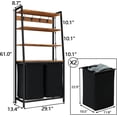 thumbnail image 2 of Eleanor Grace 4 Tiers Laundry Hamper with Shelf and Hooks, Tall Laundry Basket Sorter with 2 Removable Bags, Double Clothes Hampers Organizers for Bathroom Bedroom, 2 of 9