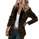 thumbnail image 2 of Moda mujer traje de negocios Color sólido costura Plaid impreso manga larga cárdigan abrigo Top Fridja hkj3617, 2 of 5