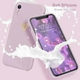 thumbnail image 6 of for iPhone XR Case for Girls Women Silky Soft Protective Shockproof Silicone Phone Case with Cute Gold Heart Pattern Design Pueple Cover, 6 of 13