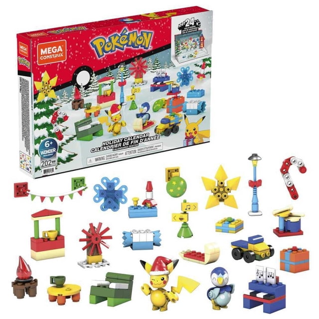 Set de juguetes de construcción Pokémon MEGA con 202 piezas para niños