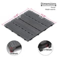 thumbnail image 4 of Kosynda 22 Pcs Wood-Plastic Patio Deck Tiles, 12 x 12in, Waterproof Interlocking Floor Tiles for Porch, Poolside, Balcony, Backyard, Dark Gray, 4 of 13