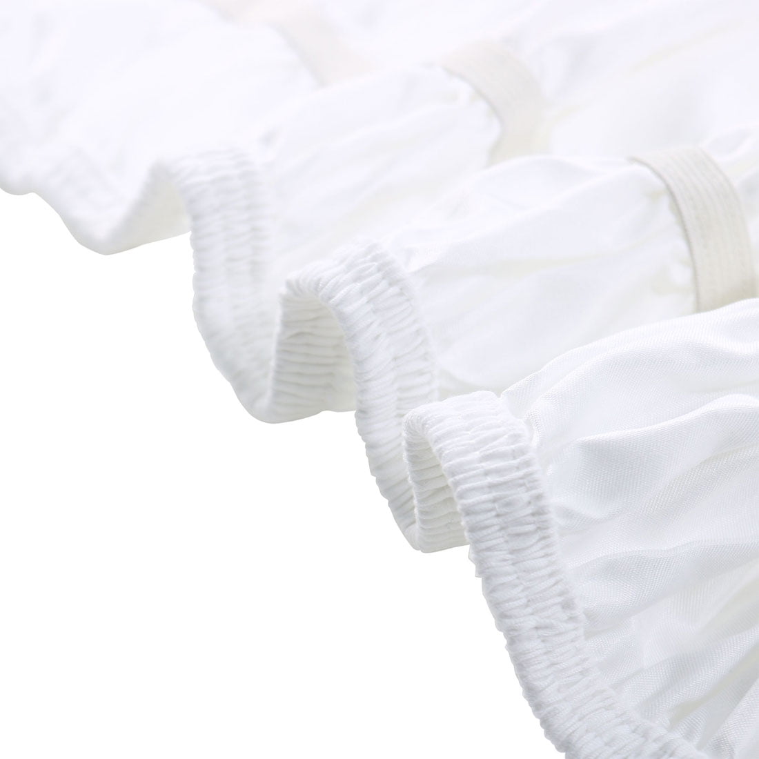 Unique Bargains Polyester Elastic Dust Ruffled Bed Skirt with 15" Drop Twin Snow White