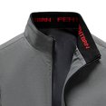 thumbnail image 4 of Chaqueta con capucha sólida con cuello alto para hombre Abrigo de manga larga con bolsillo Zipoer Pompotops  oipoqjl37679, 4 of 4
